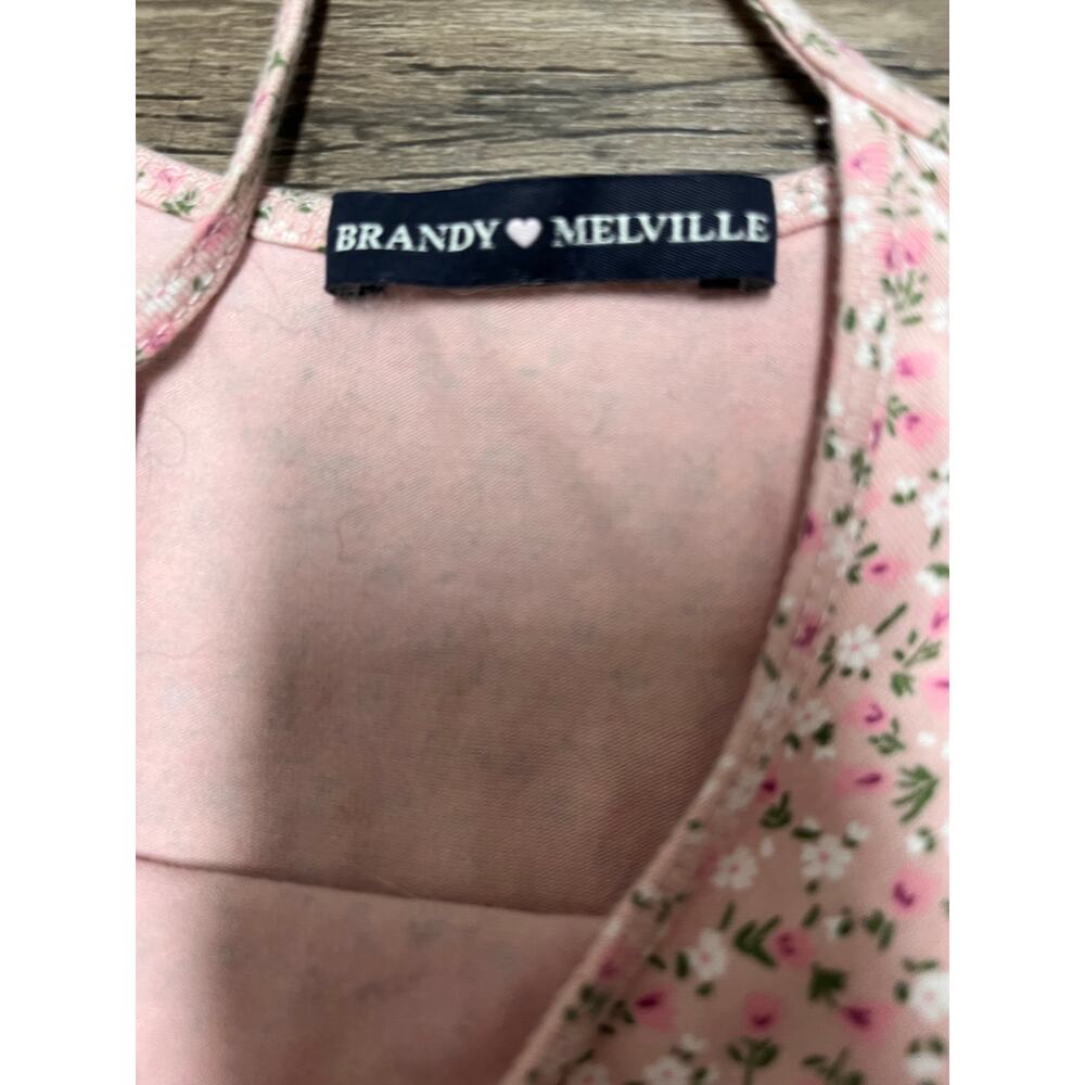 Brandy Melville Kyran Pink Floral Mini Dress Ditsy Coquette Y2K Cottagecore Soft - Picture 3 of 6